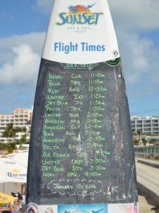 The Daily SXM Schedule on a Surf Board.