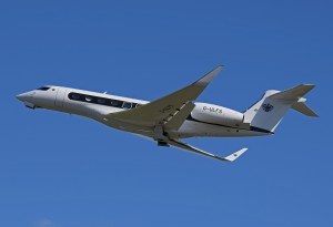 Gulfstream's G650 is the company's largest and fastest business jet with a top speed of Mach 0.925. Credit: Wikipedia.