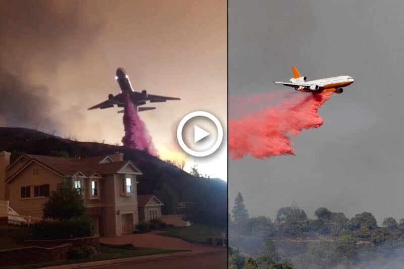 DC-10 Flies Just Feet Above the Neighborhood To Save It