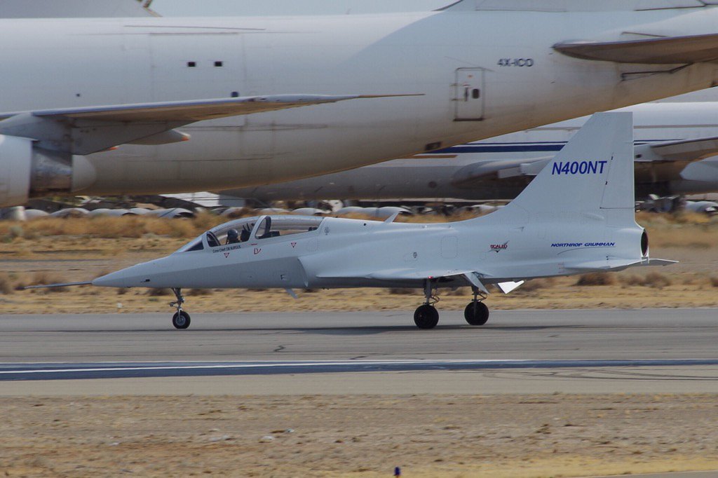 Northrop Grumman’s T-X prototype seen undergoing taxi test in Mojave, California. (Northrop Grumman)