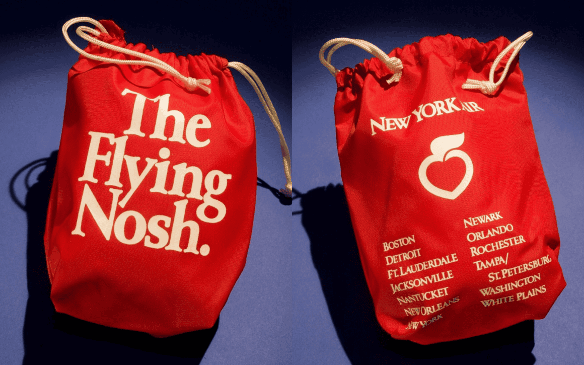 New York Air's "The Flying Nosh" reusable snack bag