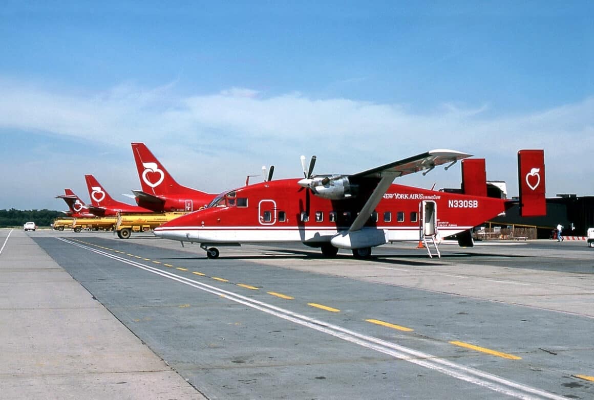 New York Air aircraft on the ramp at IAD 