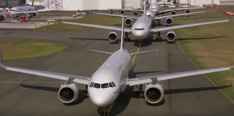 Airbus Launches Their Next Generation Fleet For a Formation Photo Shoot