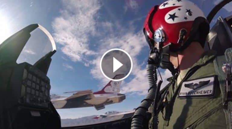 One Of The Air Force’s Newest Majors Will Fly Over The Super Bowl Today As Thunderbird #2