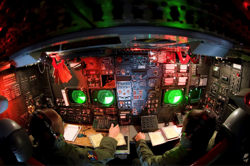Internal view of the B-52.