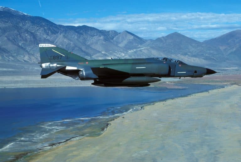 That Time The High Rollers RF-4C Phantoms Roared Just Feet Over Nevada’s Pyramid Lake