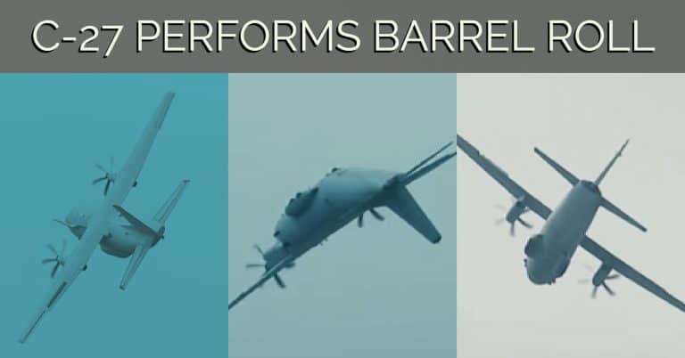 Incredible! Italian Air Force C-27 Flying Upside Down At RIAT 2017