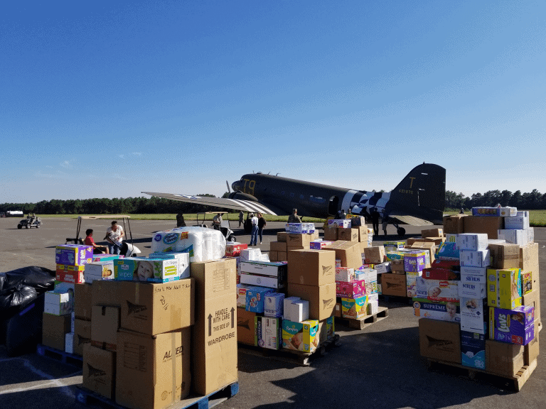 Operation Airdrop Volunteer Pilots and Staff Support Hurricane Victims