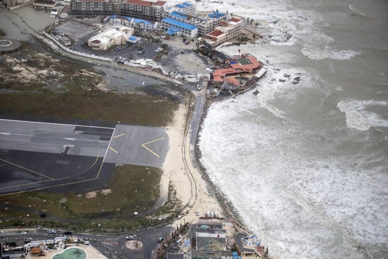 Maho Beach Is Washed Away, St. Martin Airport Damaged By Hurricane Irma
