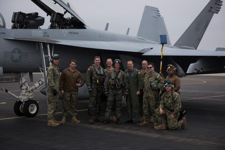 Watch Gary Sinise Fly a Growler to Visit the USS Theodore Roosevelt