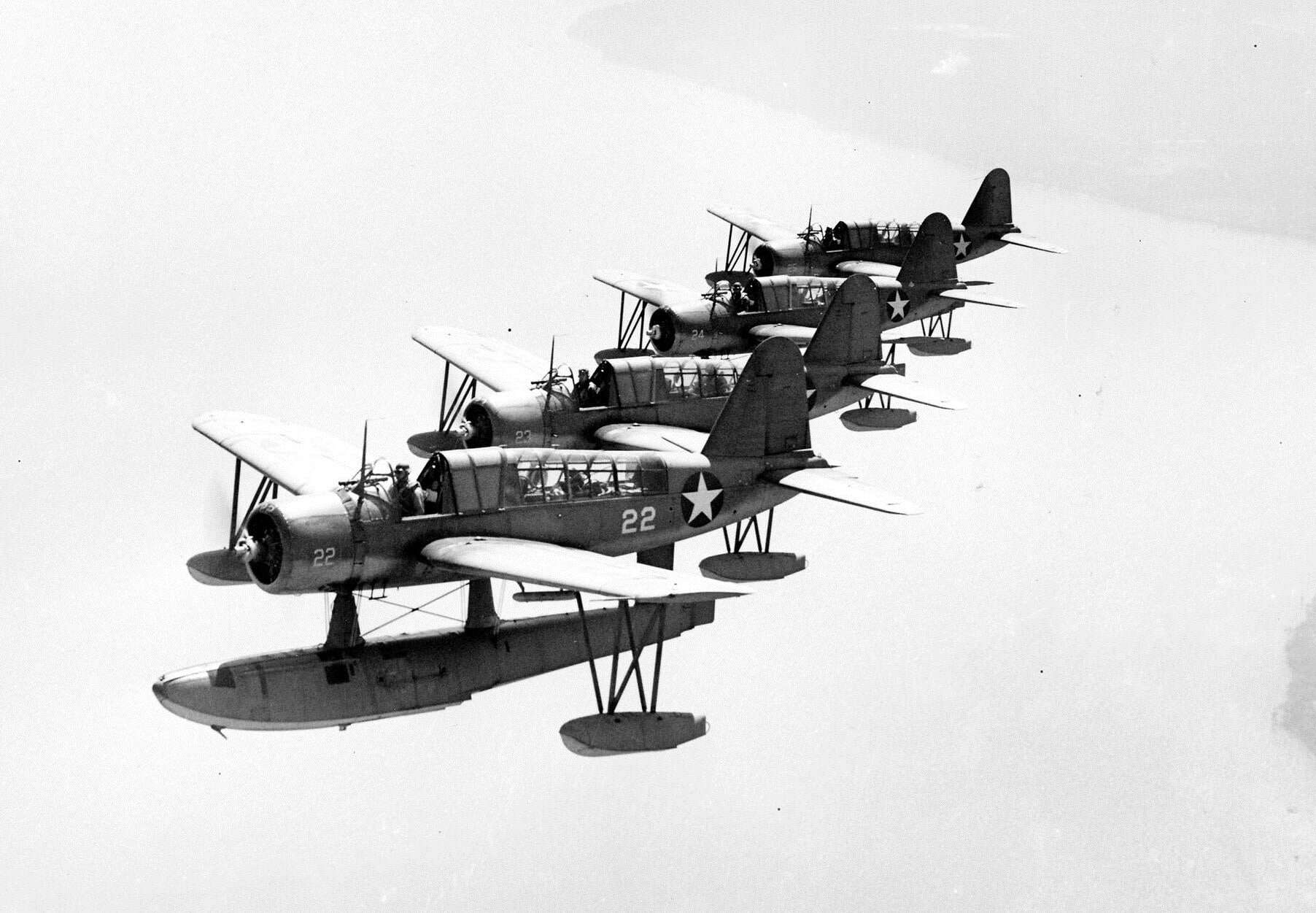 Os2u planes in echelon formation 1943