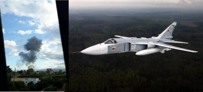 BREAKING: Su-24 Fighter Jet Crashes In Syria On Departure