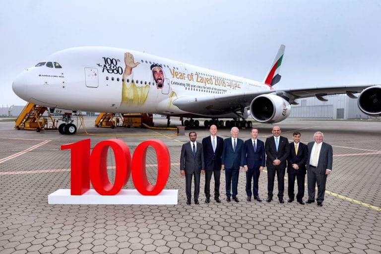 Emirates receives its 100th Airbus A380