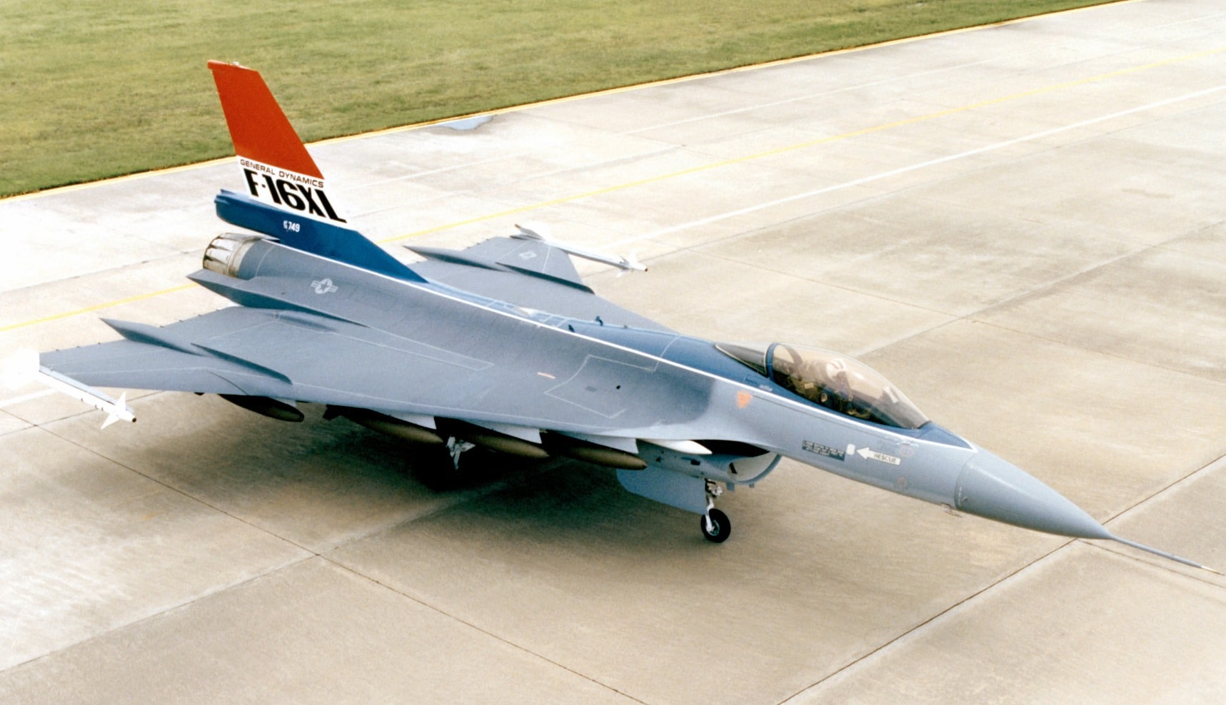F-16XL on display.