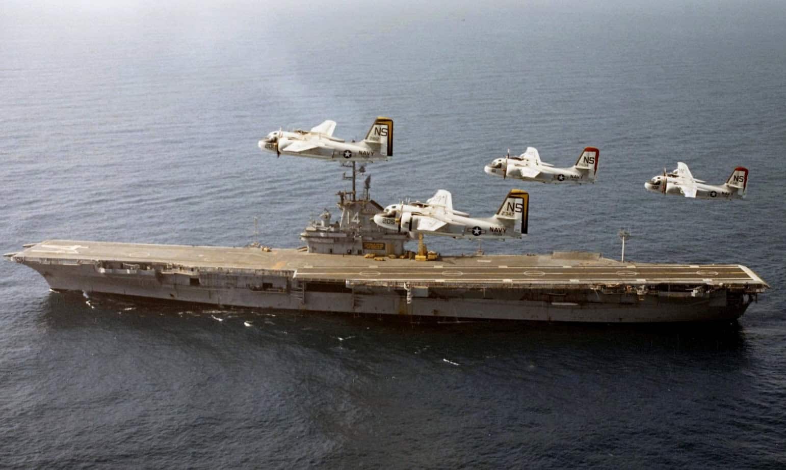 This is How Grumman's S-2 Stoof Became The Ultimate Jack of All Navy Trades 8 USS Ticonderoga CVS 14 with S 2E Trackers 1970