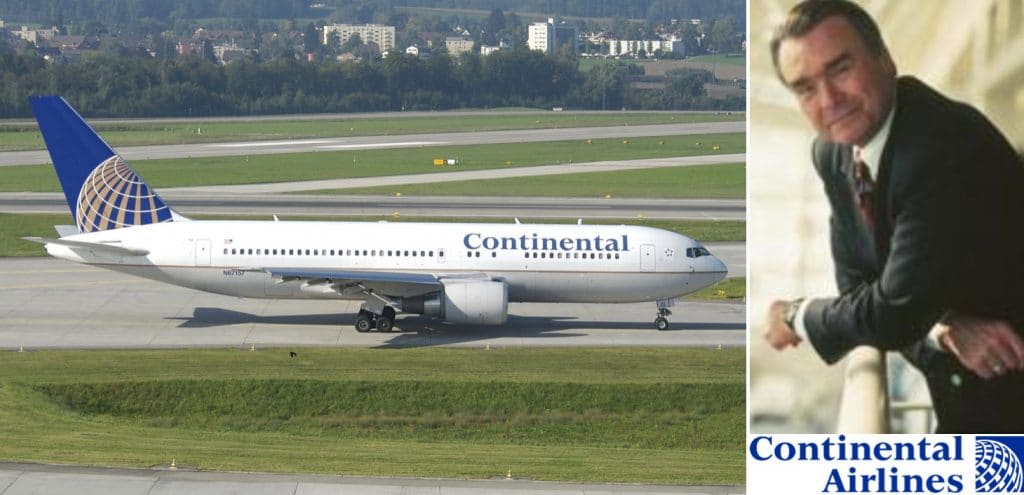Continental Airlines jet.