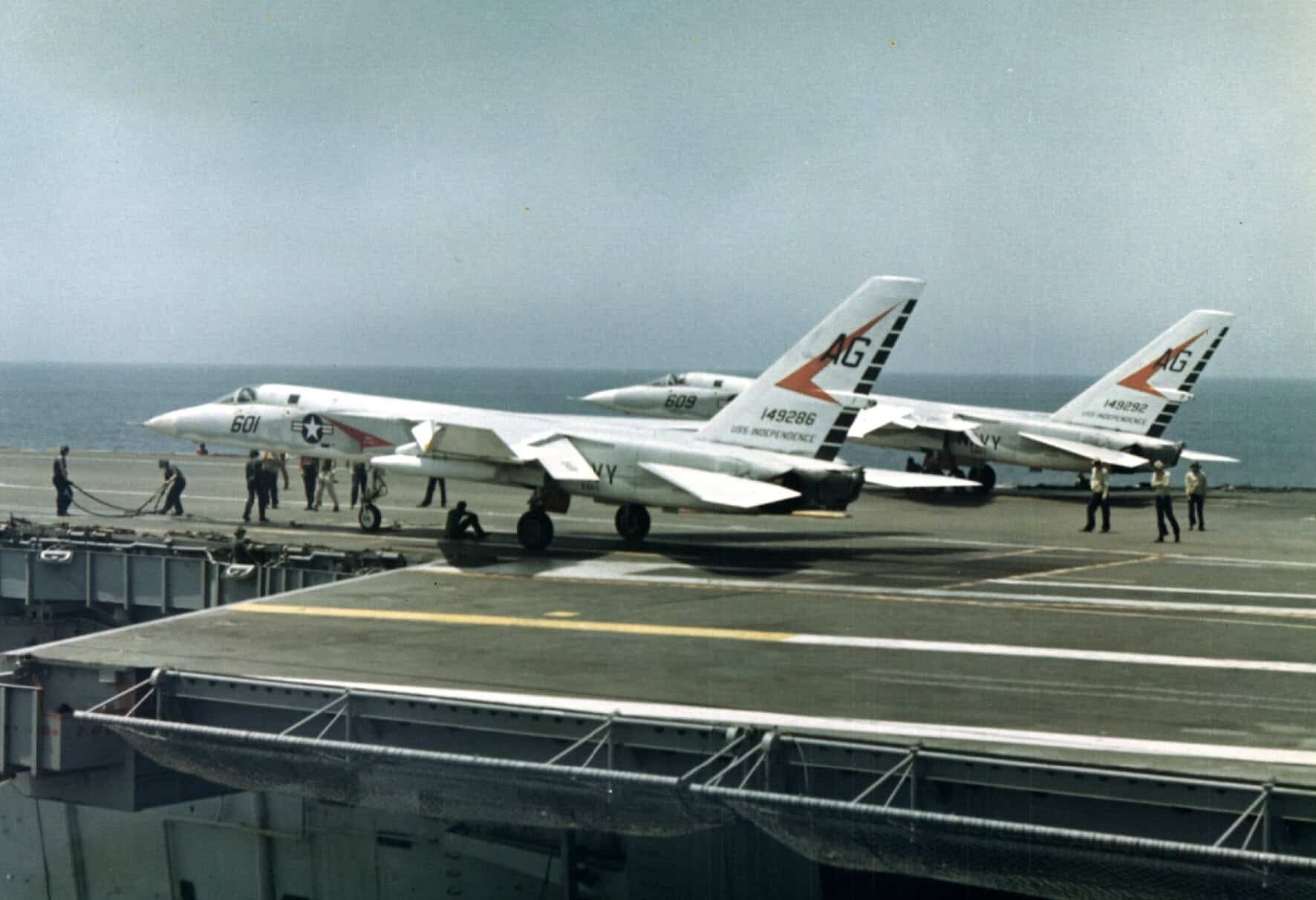 The Vigilante: The Navy's Mach 2 Brownie Camera Flew the Hairiest Missions 4 A 5A Vigilantes of VAH 1 being readied for launching c1964