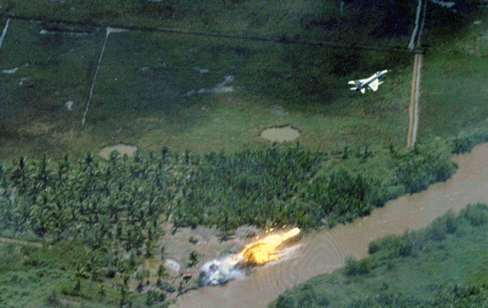 F-4 Phantom dropping napalm in Vietnam. 