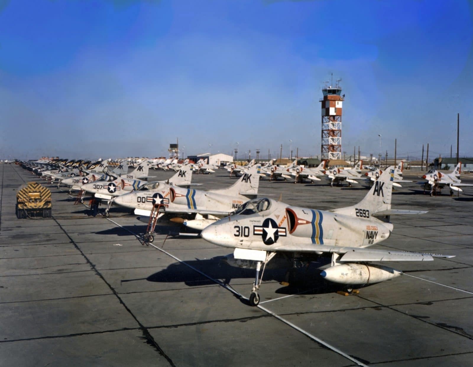 A-4A Skyhawks on the runway.