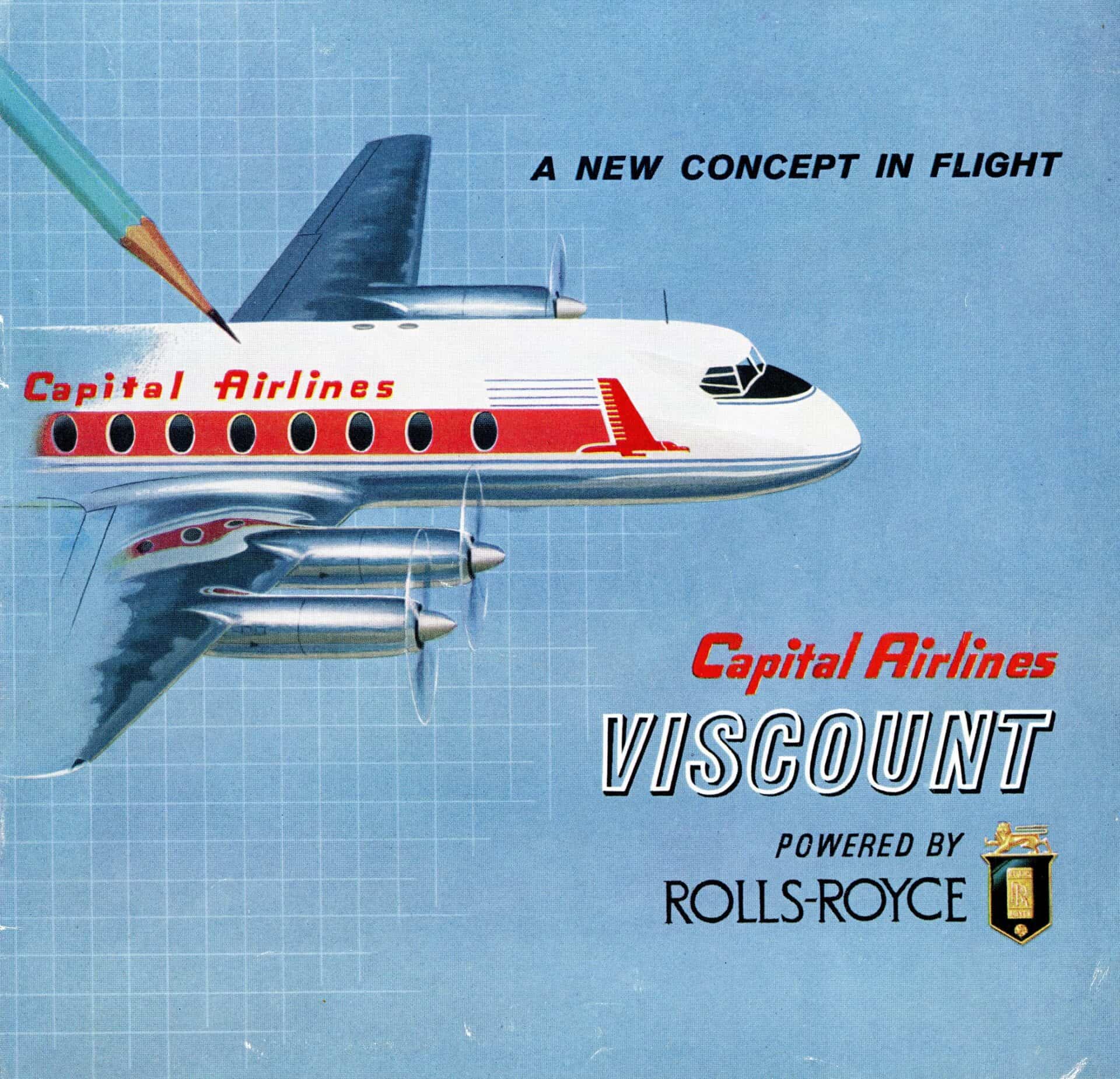 1955 America the Viscount, the World's First Turboprop Airliner