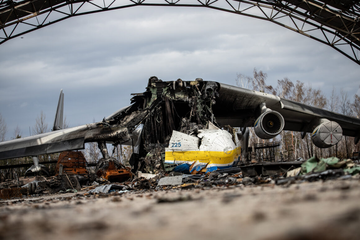The destroyed An-225 Mriya