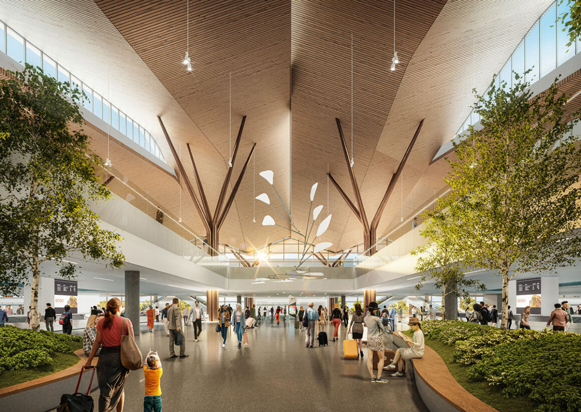 Conceptual rendering of ticketing concourse at PIT