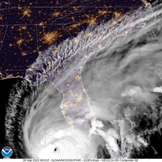 Satellite image of Hurricane Ian