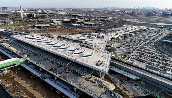 Aerial view of Newark-Liberty International Airport