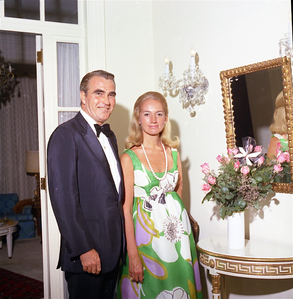 Harding Lawrence, President of Braniff, married Mary Wells in 1967, the year after she started her own advertising agency. Photo copyright Braniff Airways, Inc. All rights reserved.