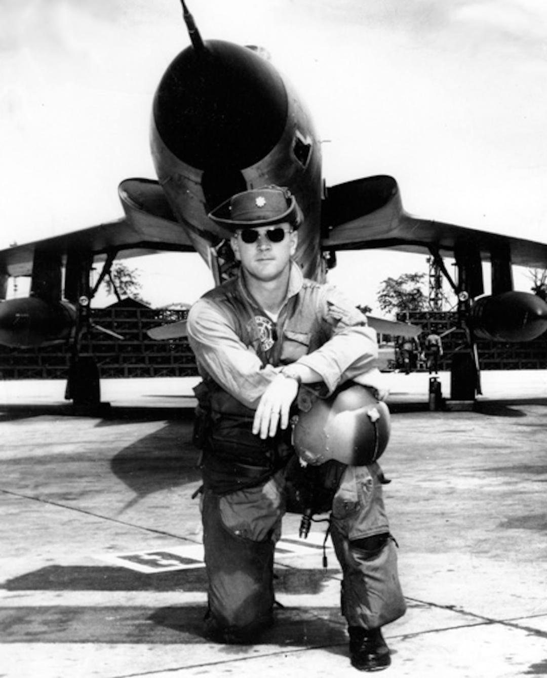 Gene Smith via John Mollison Gene Smith in front of his F-105 Thunderchief, c. 1966