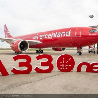 Air Greenland A330-800neo before departure in Toulouse, France