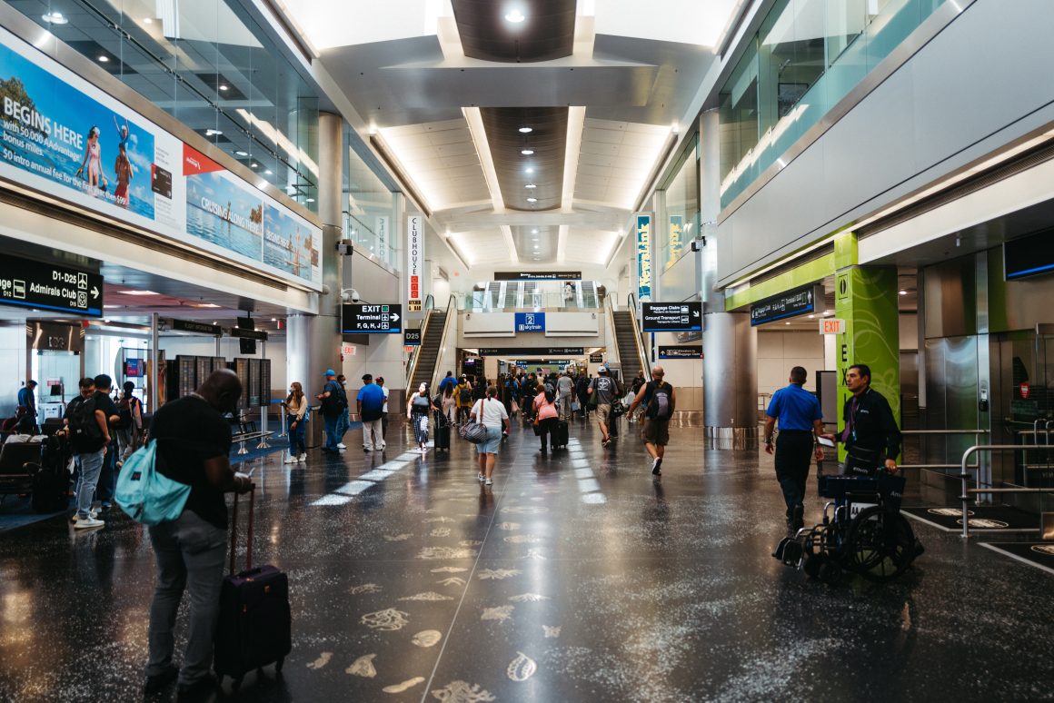Passengers inside Miami International Airport (MIA) 