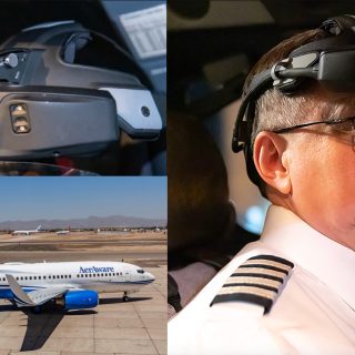 Aersale Mixed Reality Device for 737 pilots. Images: Aersale