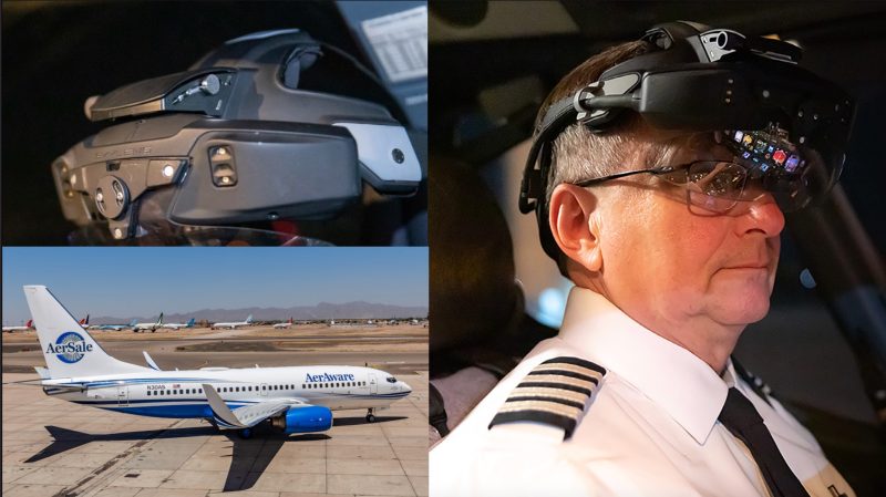 Aersale Mixed Reality Device for 737 pilots. Images: Aersale
