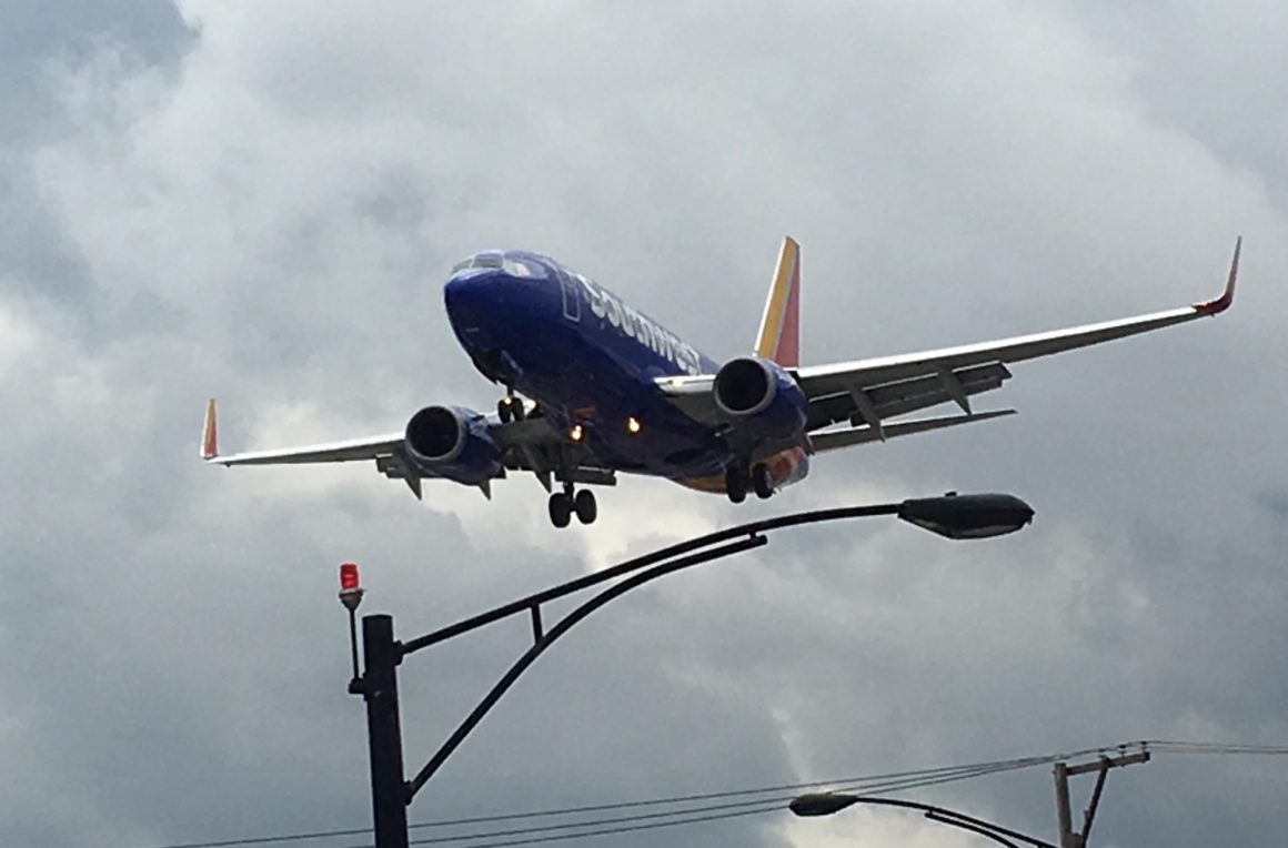 Landing at Midway International Airport in Chicago.
