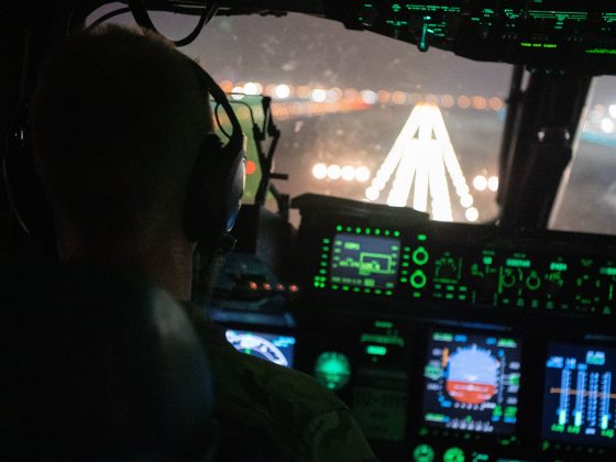Being a pilot is more than just handflying. Photo by: Tech. Sgt. Sahara Fales