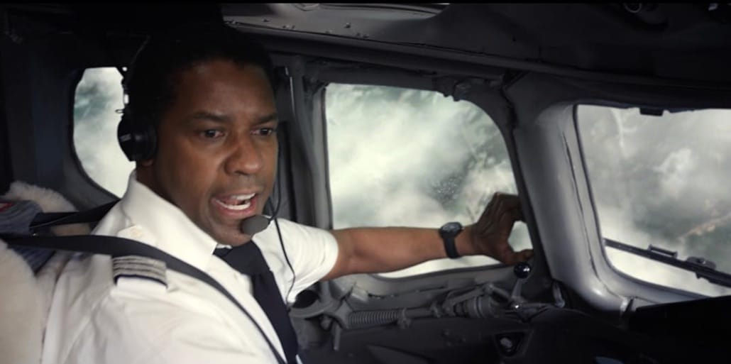 How Does A Pilot Remain Calm Under Pressure? 2 Denzel Washington in the movie Flight. Image: Flight, the movie