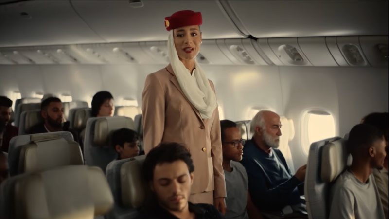 Emirates new safety video continues their focus on professionalism in the cabin. Image: Emirates