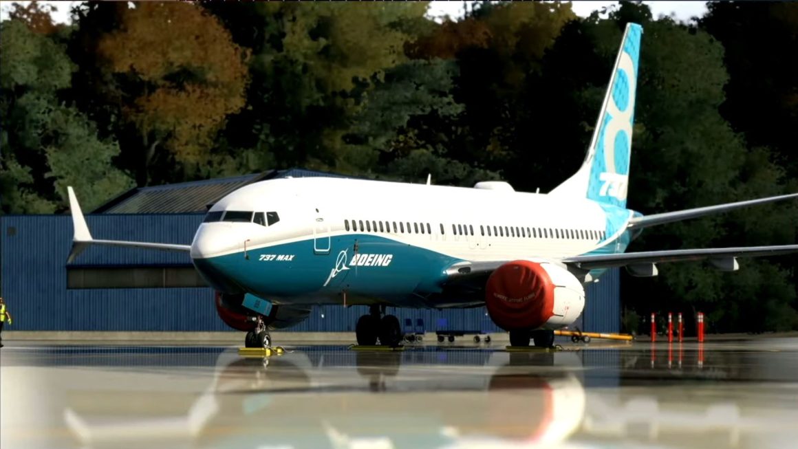 Screenshot of Boeing 737 MAX 8 from MSFS24