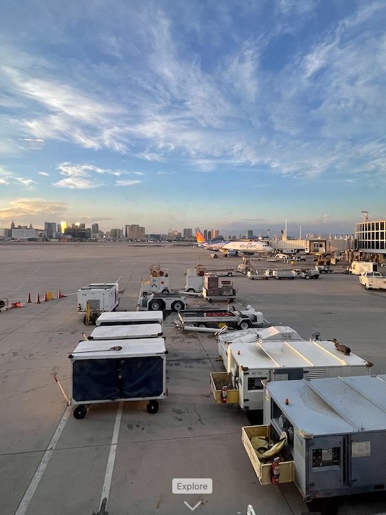 The ramp at Las Vegas McCarran International Airport. Temperatures reached near 120 degrees this weekend during a heat wave that hit the western United States. Image: Avgeekery.com