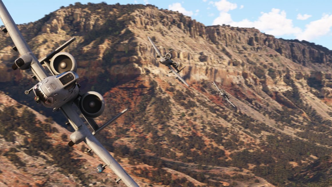 Screen grab of A-10 Thunderbolt in MSFS24