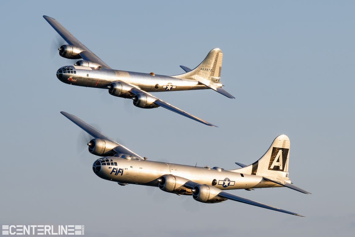 The result was a series of beautiful photos that perfectly illuminated the historic B-29s.