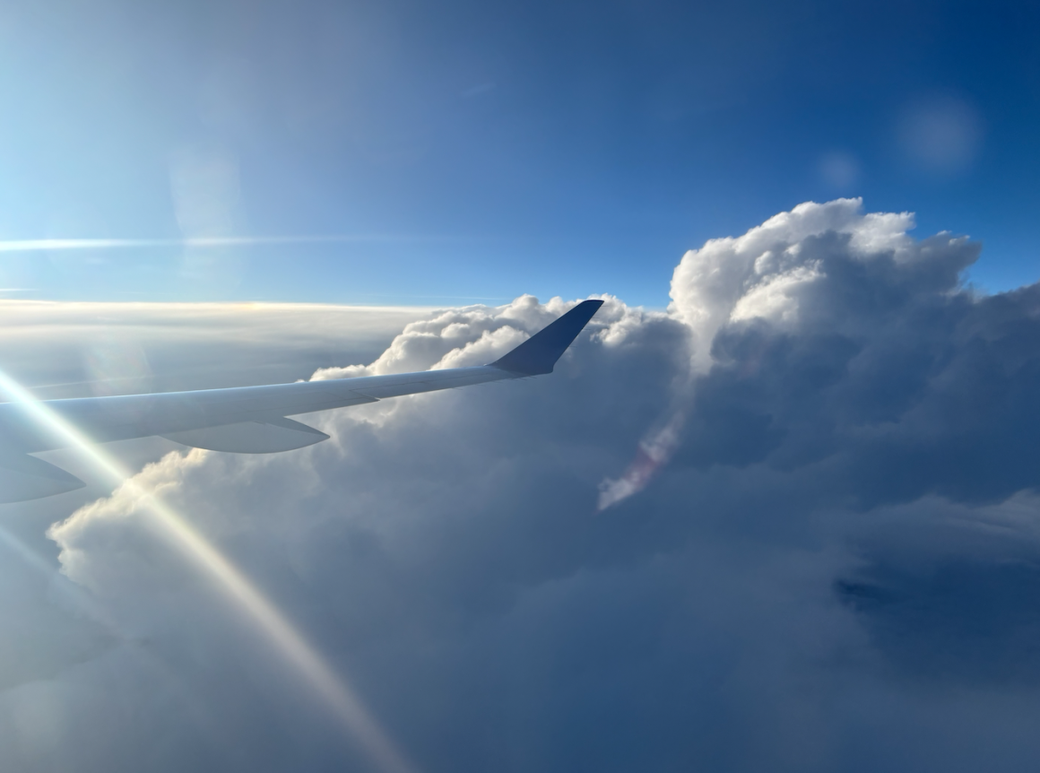 Storm clouds at FL340