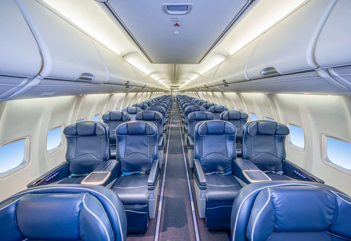 Harris/Walz Boeing 737 Makes Debut As Presidential Race Heats Up 3 Kaiser Air offers an all business class configuration for their Hawaiian shuttles between Kona and the West Coast. Image: Kaiser Air