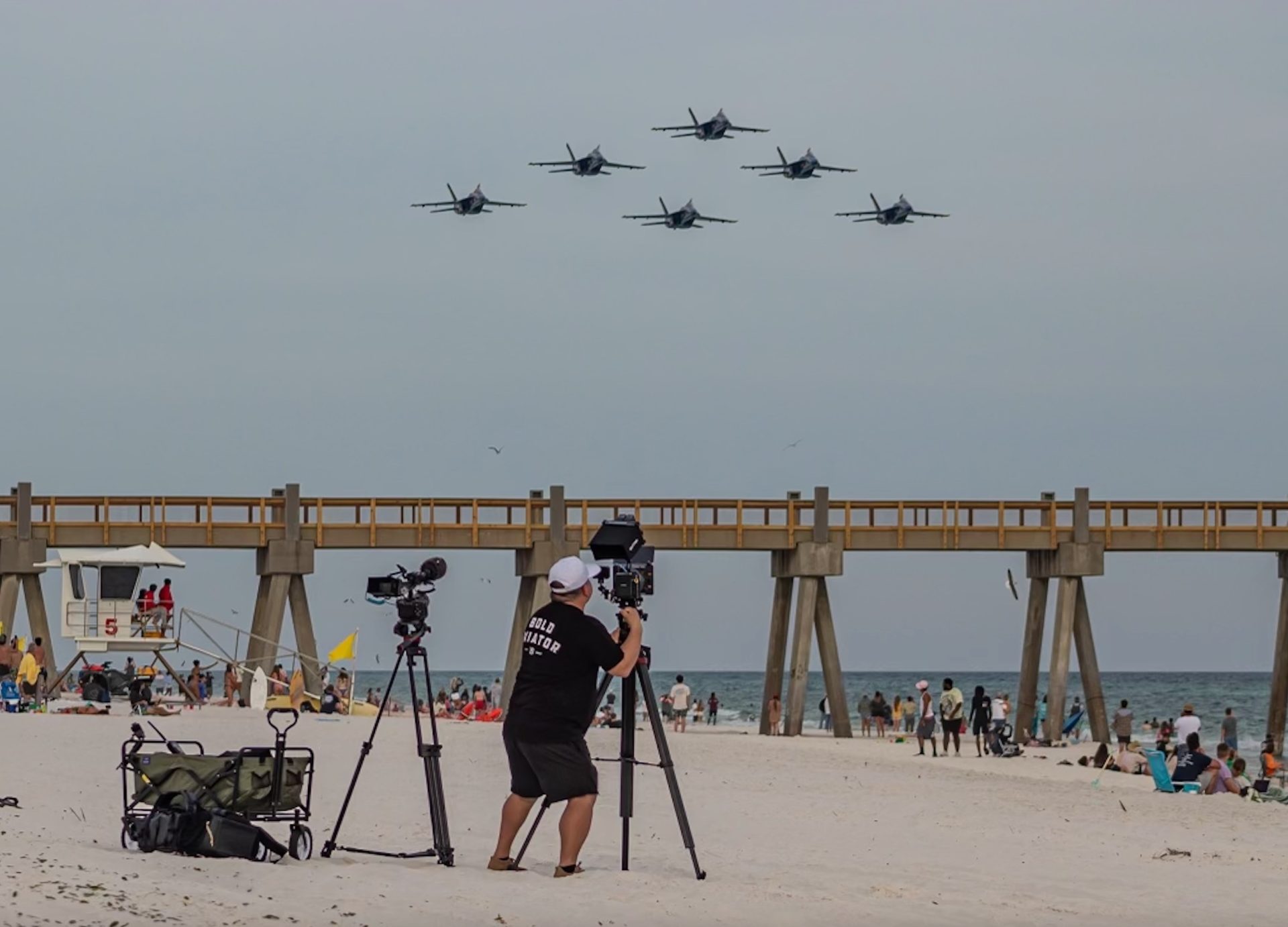 Kyle Newsom captures video of the Blue Angels for his new film.