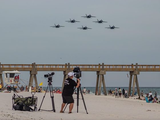 Kyle Newsom captures video of the Blue Angels for his new film.