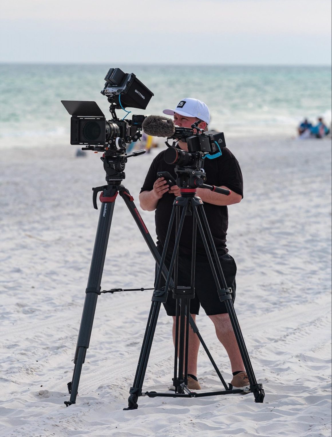 Kyle Newsom ready to capture the Blue Angels with his video equipment.