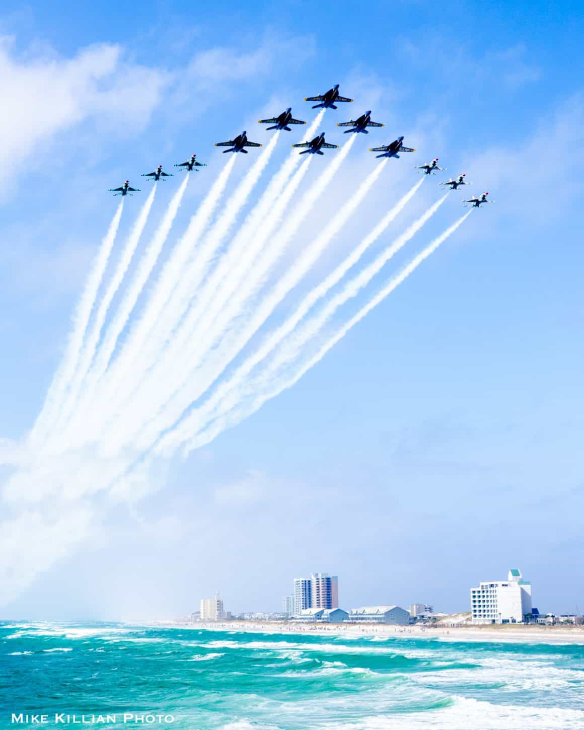 Blue Angels and Thunderbirds Fly Together Over Pensacola 2 480A6249