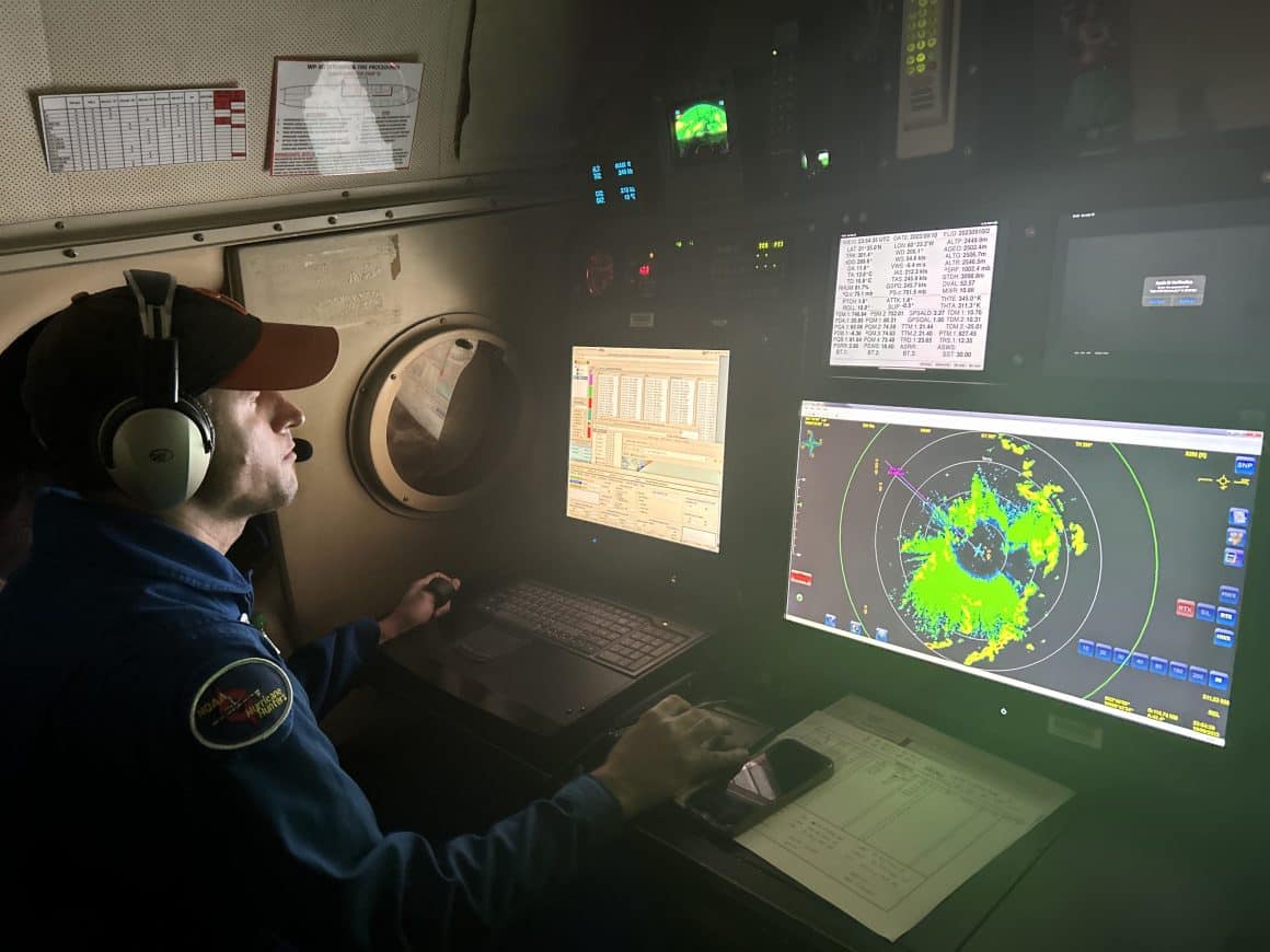 Flight director at controls of P-3 Orion
