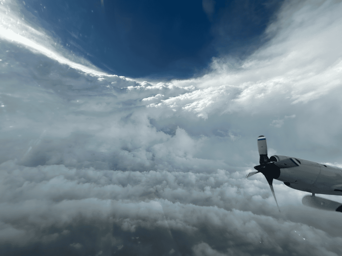 Inside the eye of Category 5 Hurricane Beryl